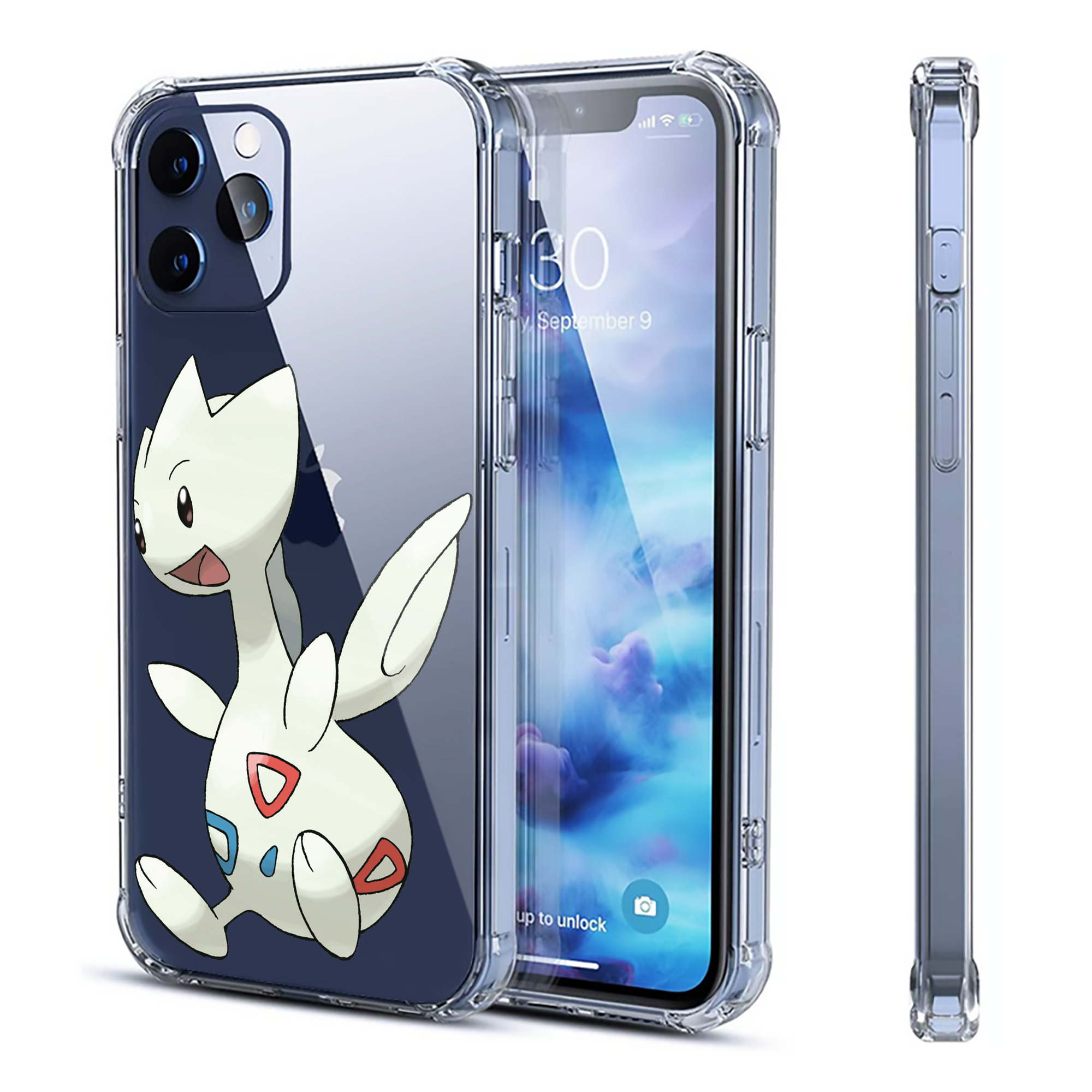 （画像用） ポケットモンスター Pokémon 【iPhone 12シリーズ対応】透明スマホケース（クリアソフトケース）